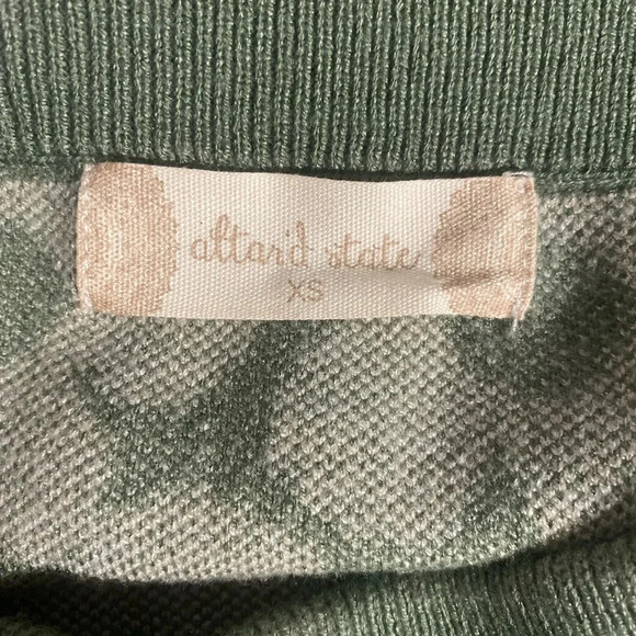 Altar'd State Women’s Knit Sweater Mini Skirt Green White Floral Size XS - Picture 3 of 7